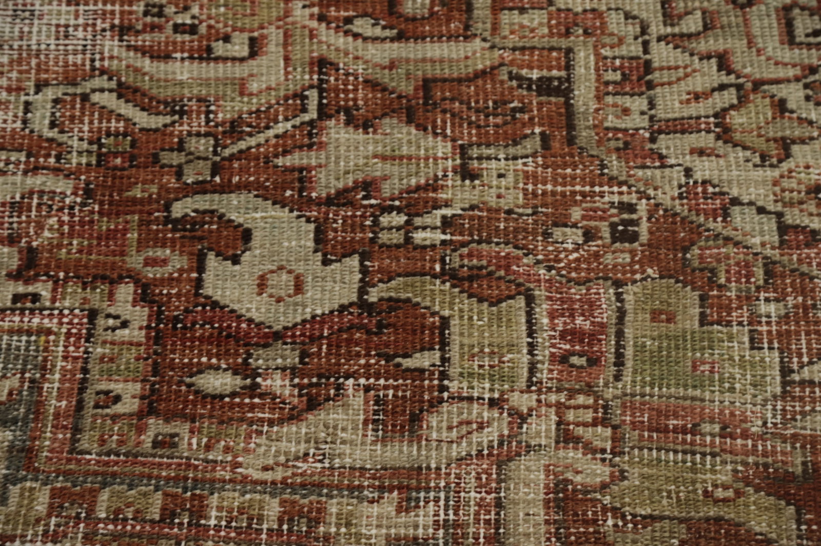 Pre-1900 Vegetable Dye Heriz Serapi Persian Area Rug 8x12 - 10