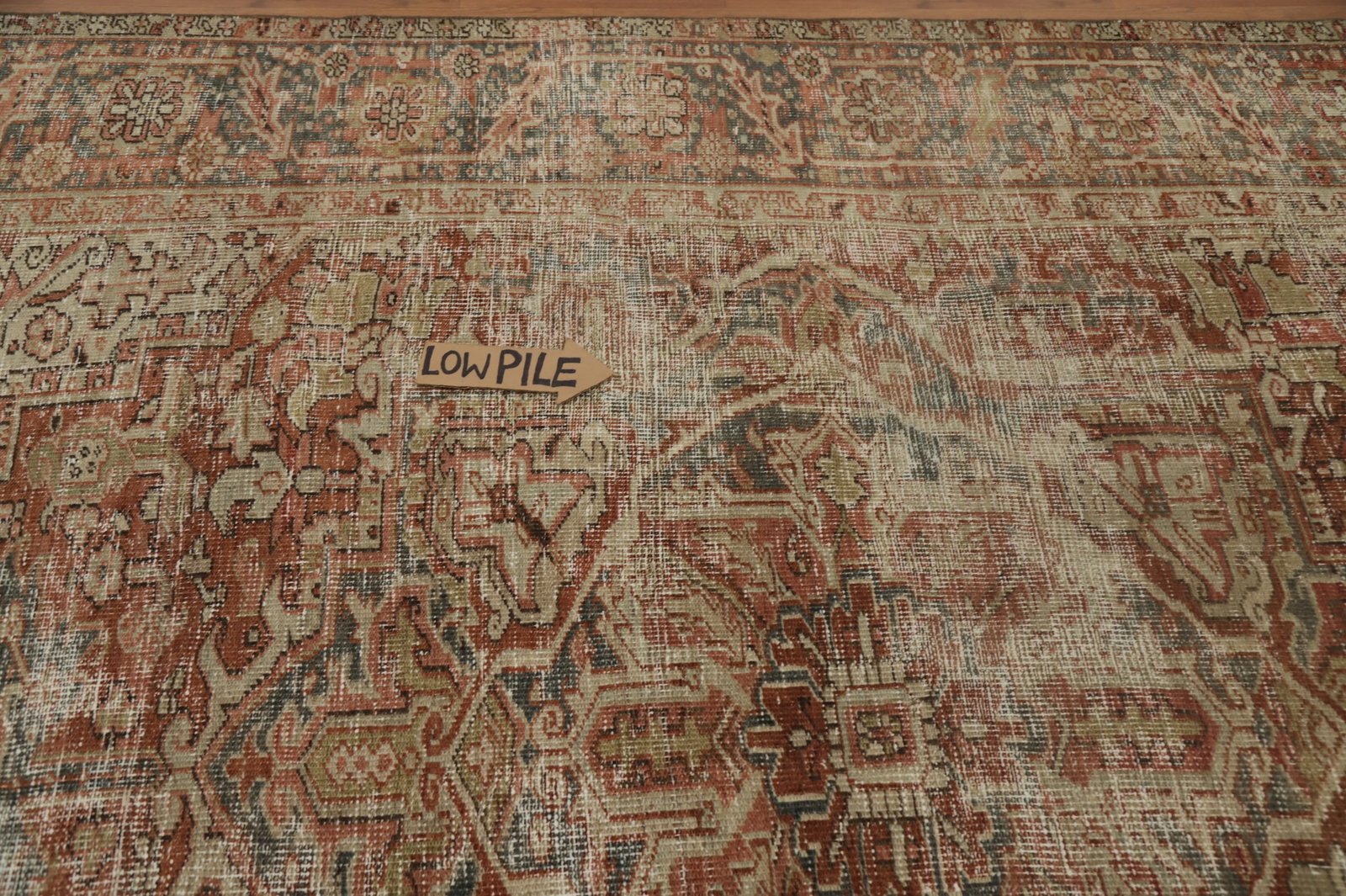 Pre-1900 Vegetable Dye Heriz Serapi Persian Area Rug 8x12 - 12