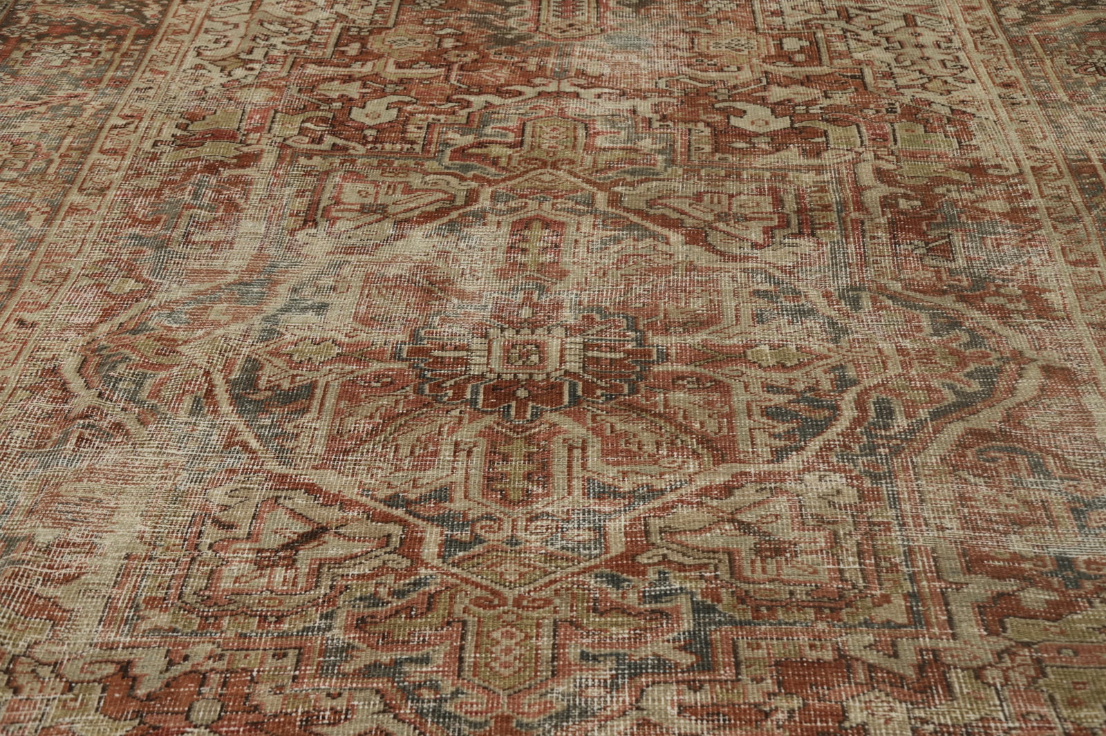Pre-1900 Vegetable Dye Heriz Serapi Persian Area Rug 8x12 - 5