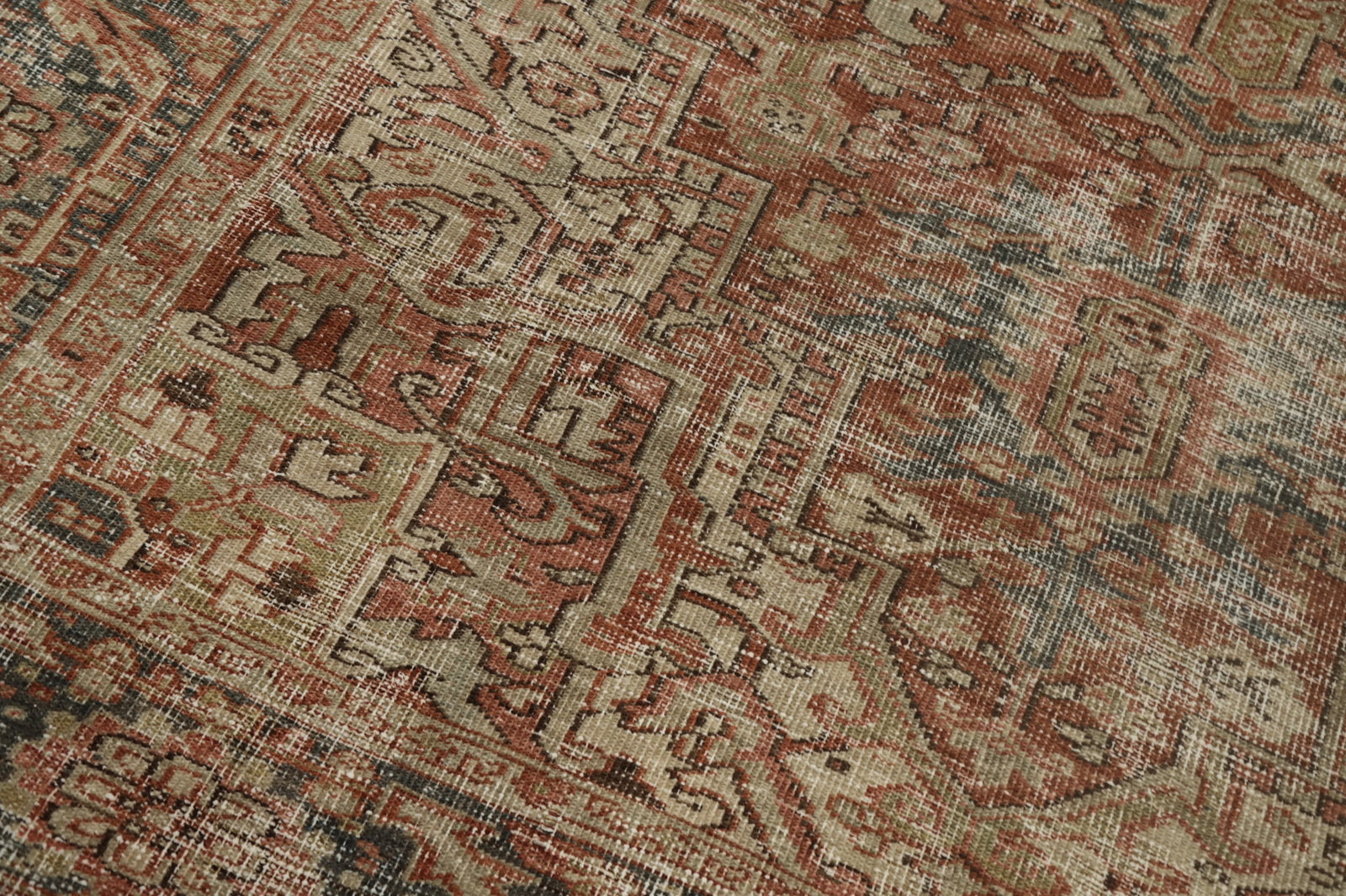 Pre-1900 Vegetable Dye Heriz Serapi Persian Area Rug 8x12 - 7