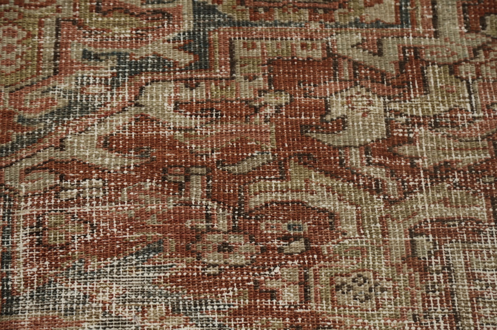 Pre-1900 Vegetable Dye Heriz Serapi Persian Area Rug 8x12 - 8