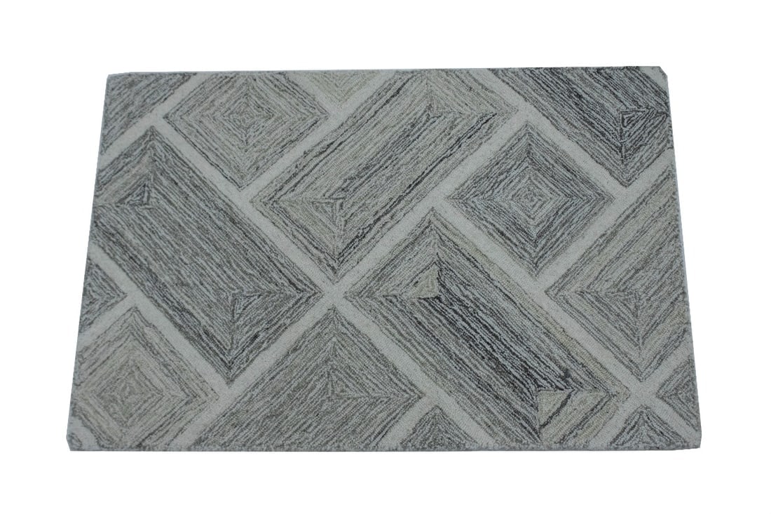 Multicolored Geometric 2X3 Hand-Tufted Modern Rug - 5