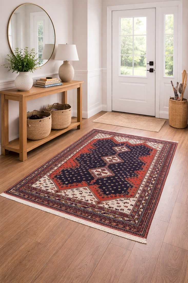 Plum Tribal 4X7 Sumak Persian Rug - 2