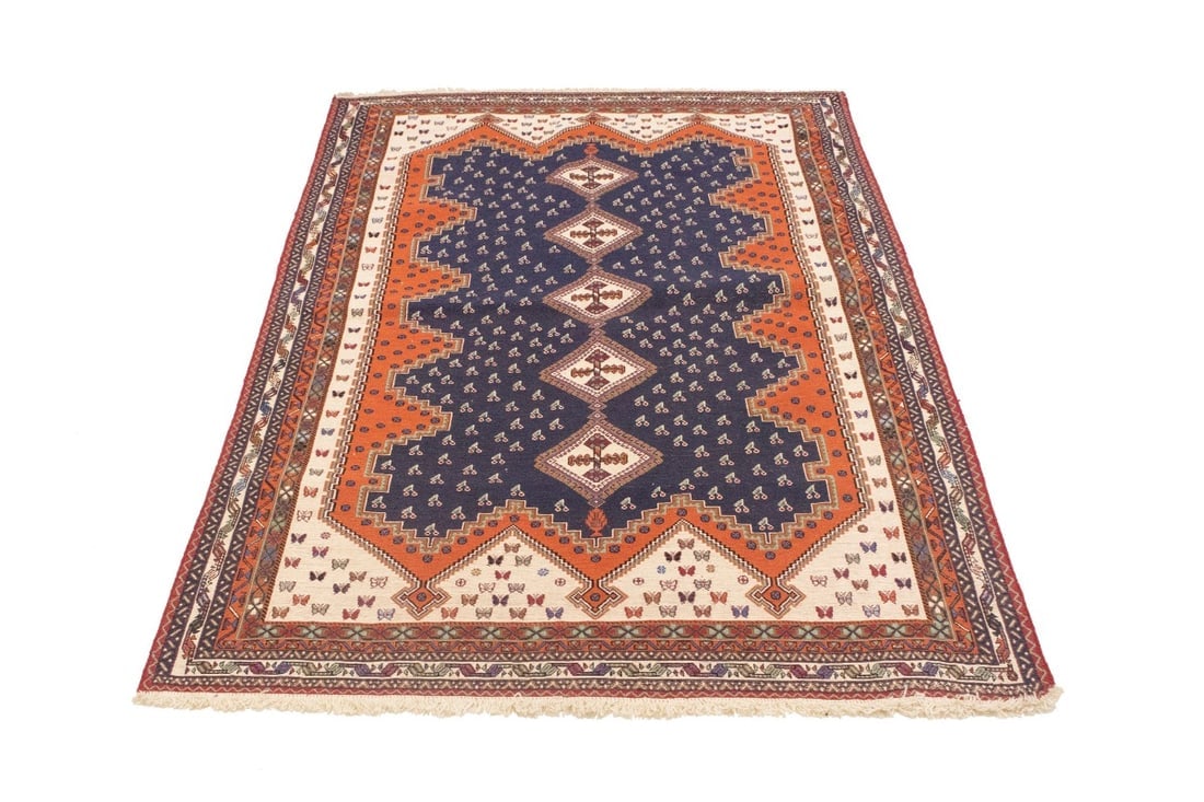 Plum Tribal 4X7 Sumak Persian Rug - 3