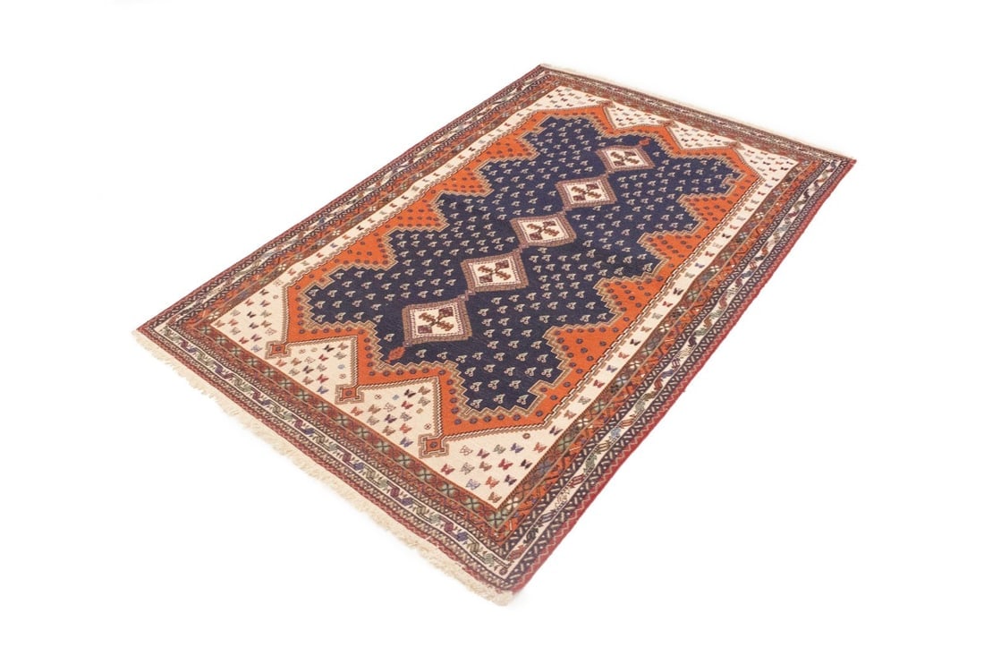 Plum Tribal 4X7 Sumak Persian Rug - 4
