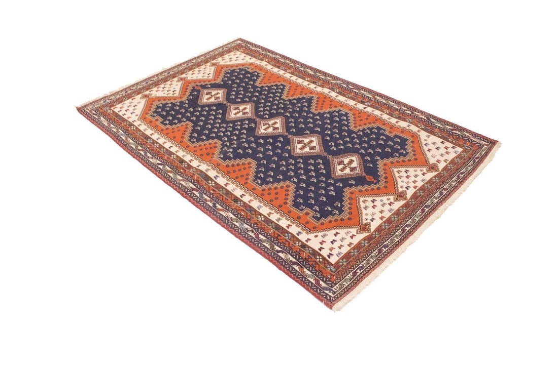 Plum Tribal 4X7 Sumak Persian Rug - 6