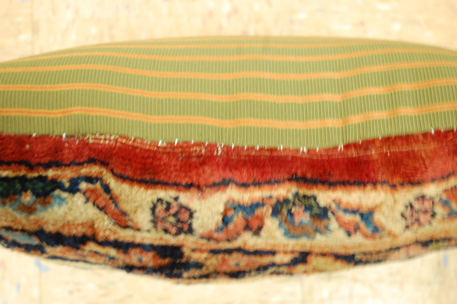 Hand-Made antique rug Pillow Cushion Rug 1'2" x 1' 8" - 2