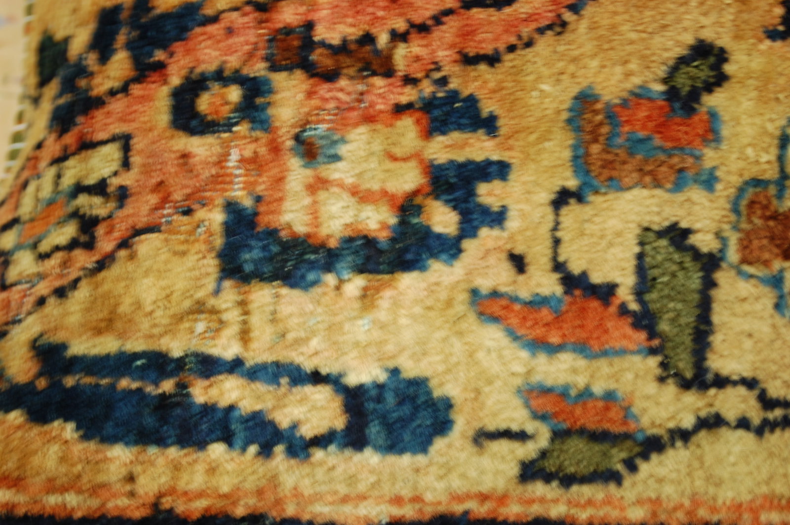 Hand-Made antique rug Pillow Cushion Rug 1'2" x 1' 8" - 6