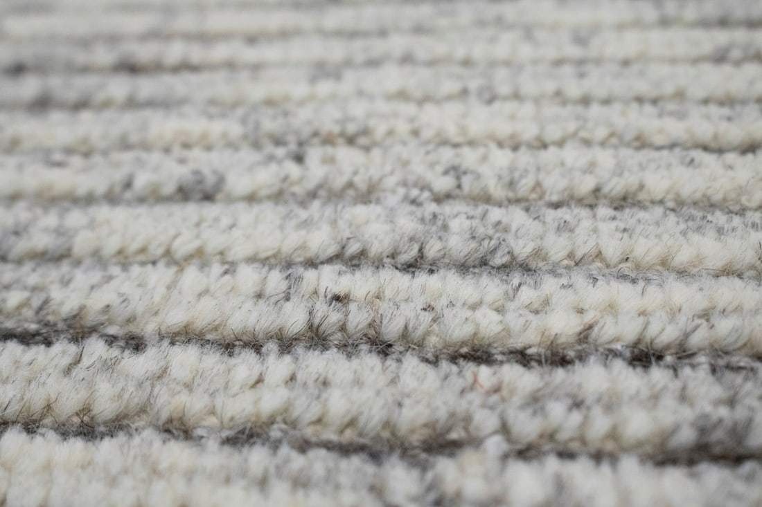 Cream Geometric 8X10 Oriental Modern Rug - 9