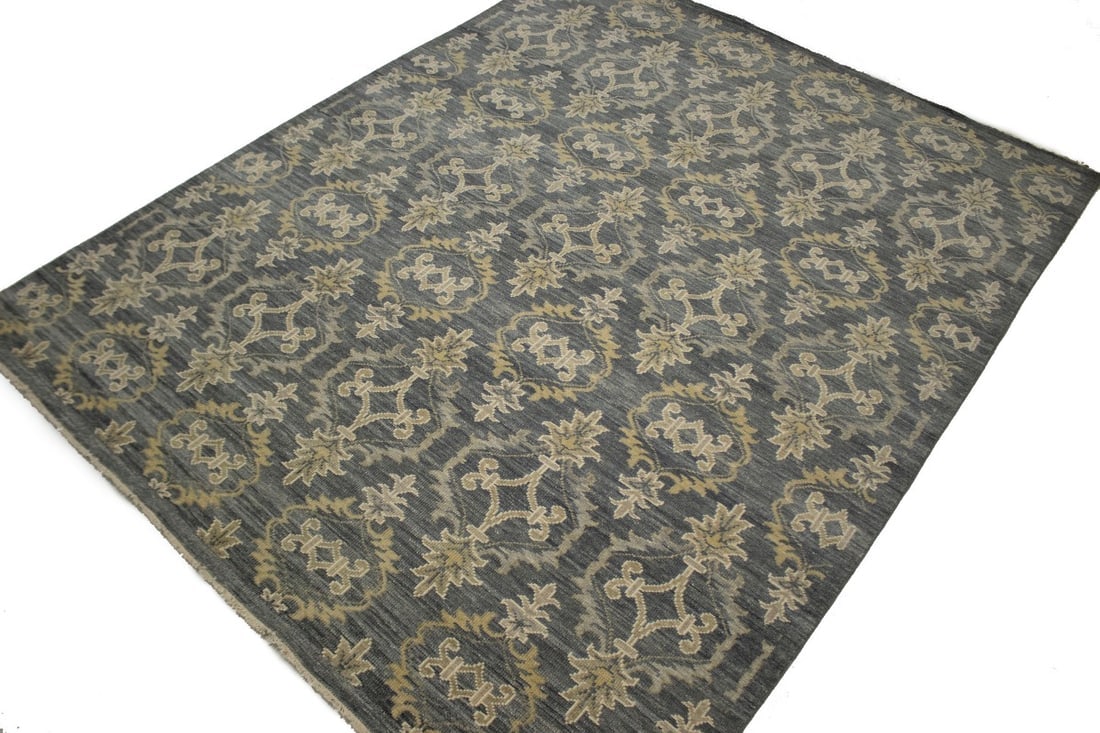 Dark Gray Transitional 8X10 Modern Oriental Rug - 5