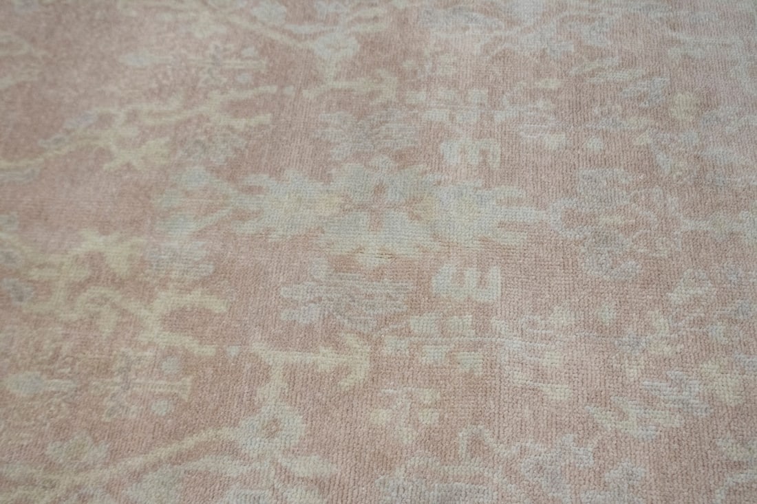 Peach Floral Transitional 6X8 Oriental Rug - 8