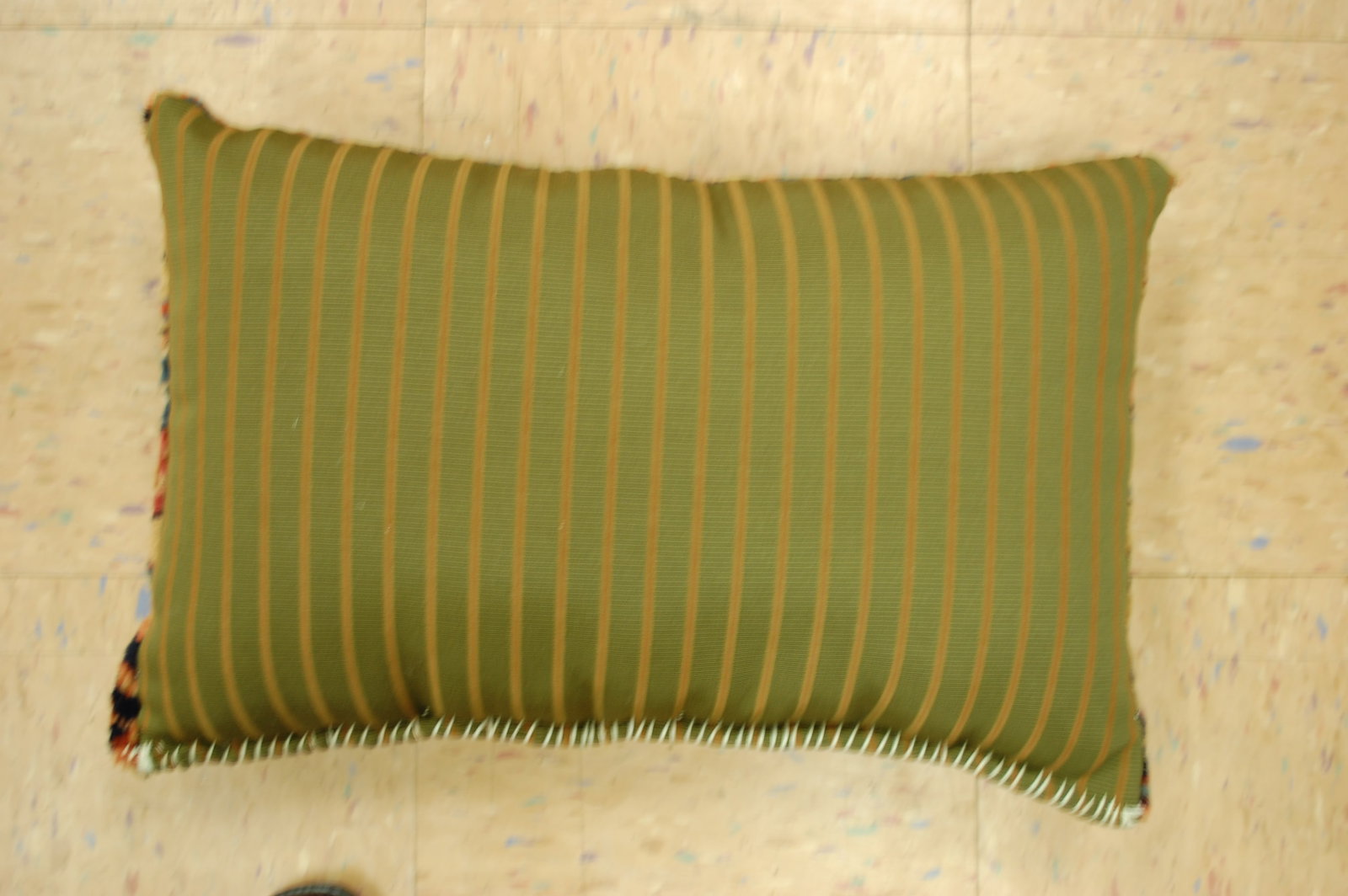 Hand-Made antique rug Pillow Cushion Rug 1'2" x 1' 8" - 3