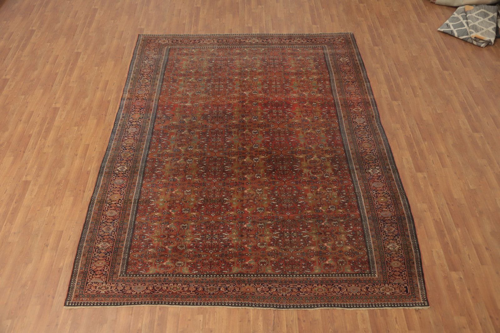 Pre-1900 Vegetable Dye Sarouk Farahan Persian Area Rug 9x12 - 4