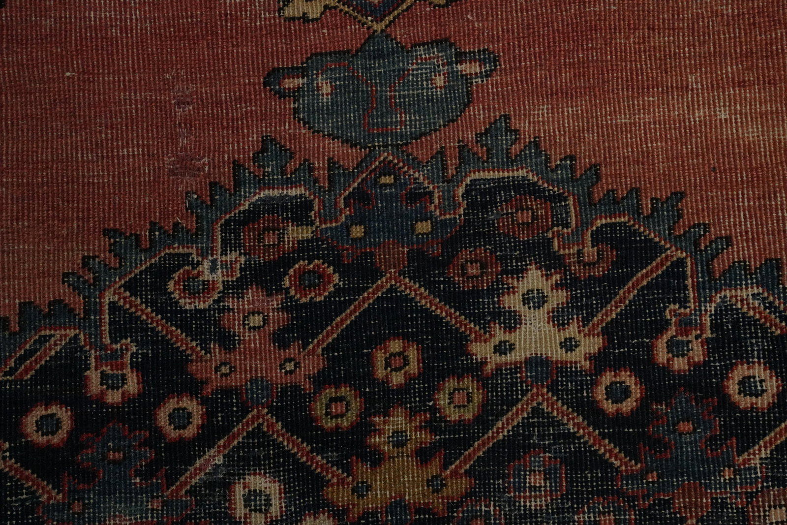 Pre-1900 Vegetable Dye Sarouk Farahan Persian Large Rug 10x16 - 8