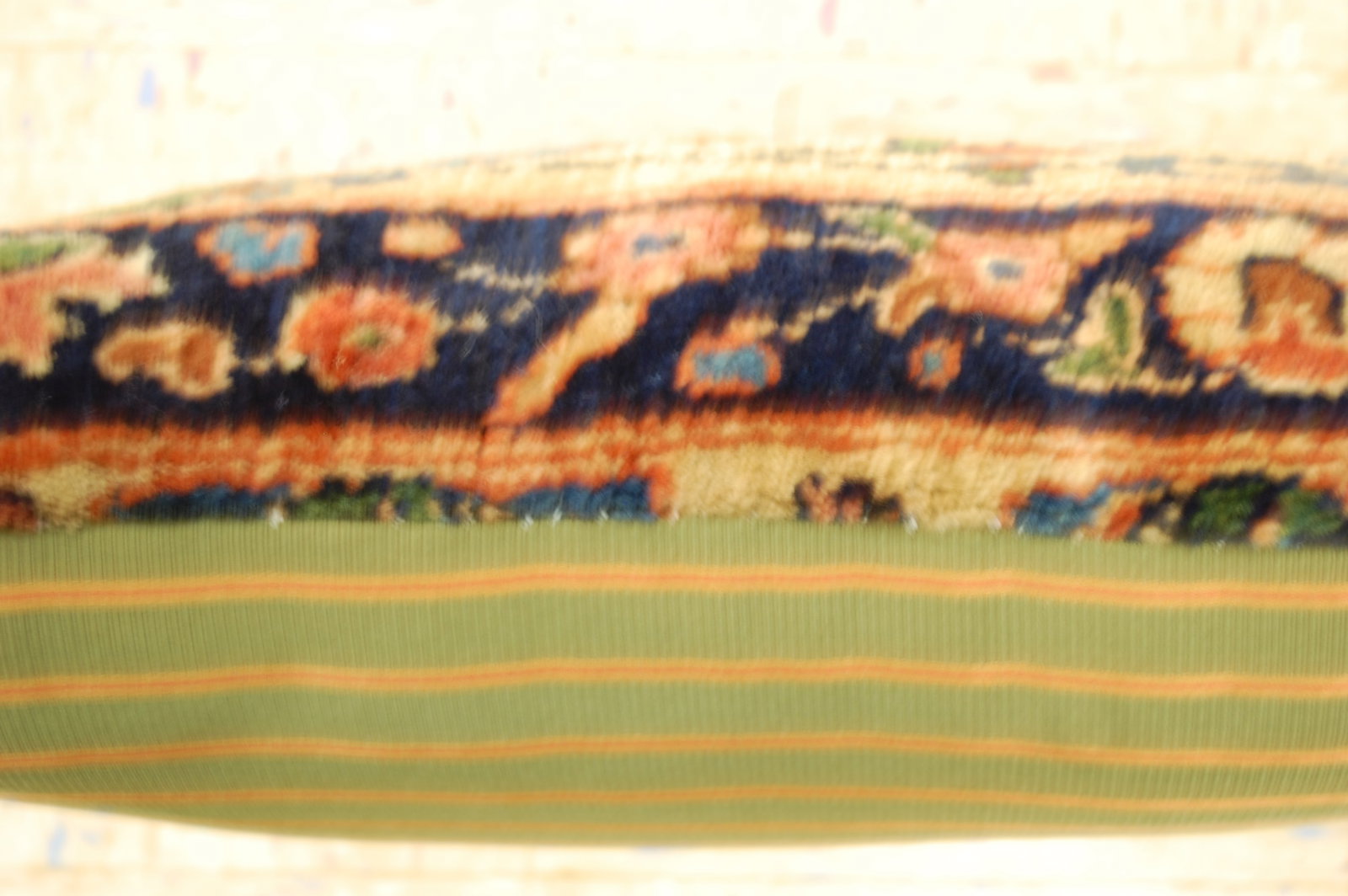 Hand-Made antique rug Pillow Cushion Rug 1'2" x 1' 8" - 2