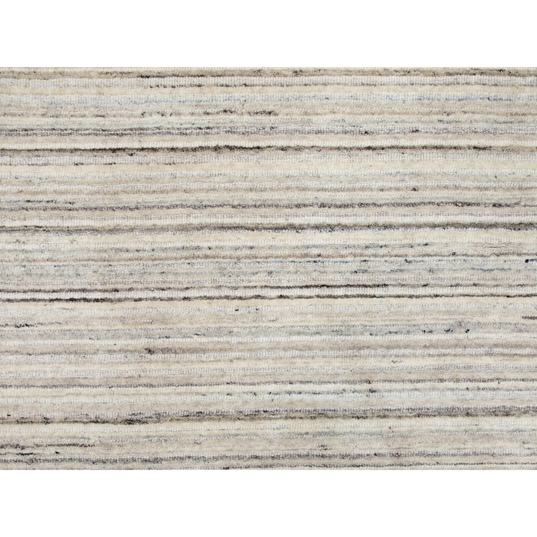 Beige Hand Loomed Organic Wool Modern Round Oriental Rug - 5