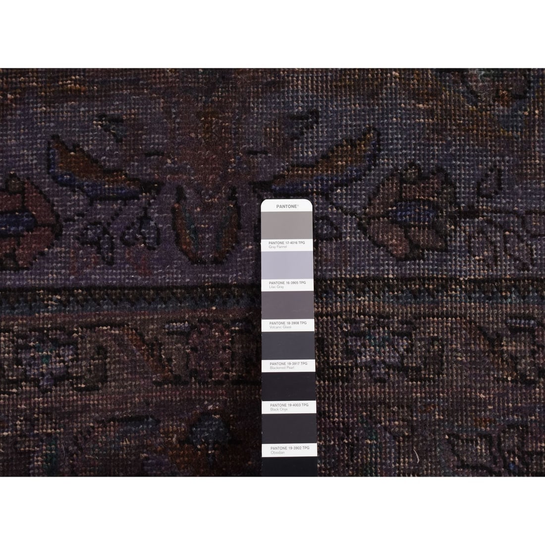 Purple Hand Knotted Overdyed Tabriz Pure Wool Oriental Rug - 4