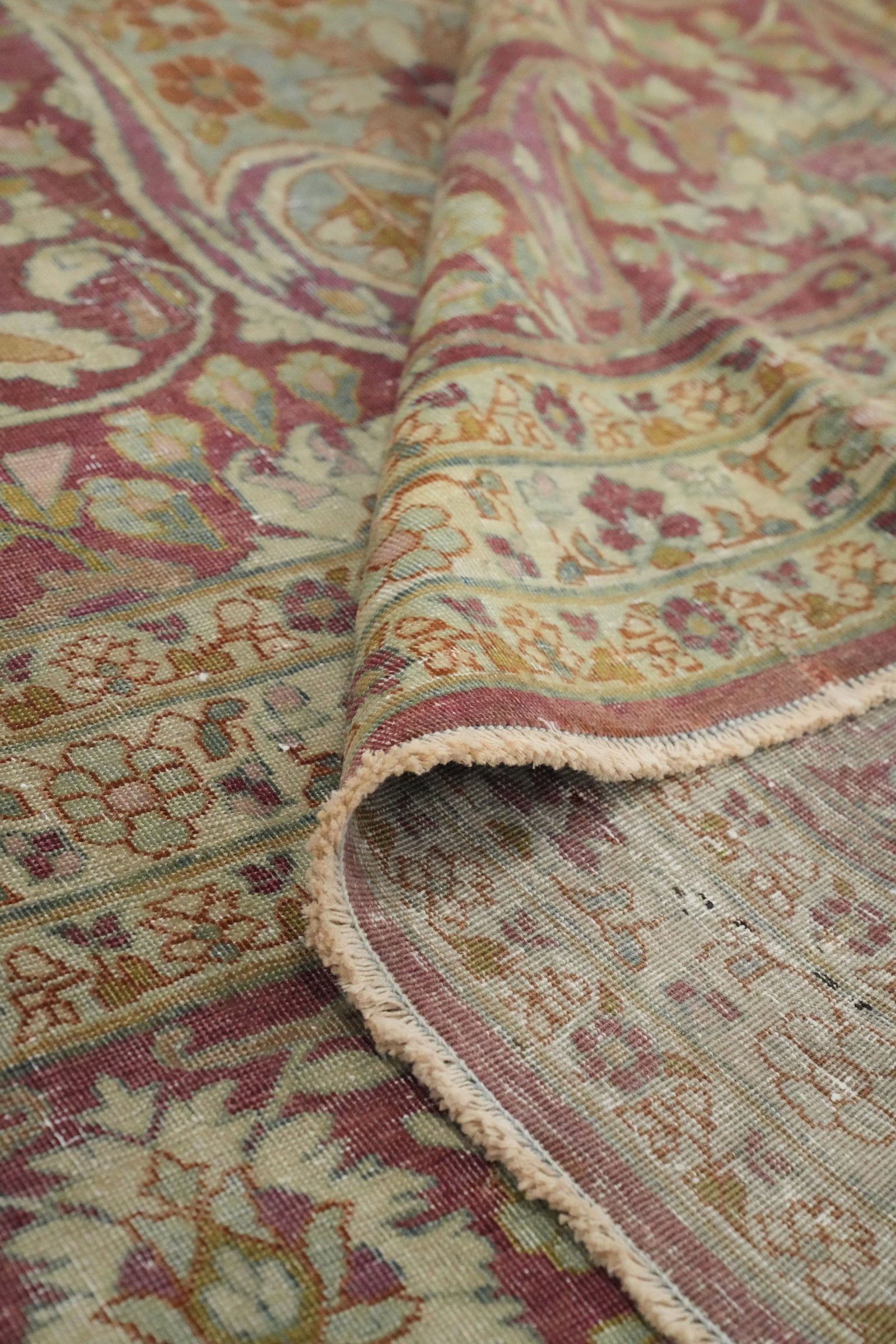 Pre-1900 Vegetable Dye Tabriz Haj Jalili Persian Large Rug 11x16 - 12
