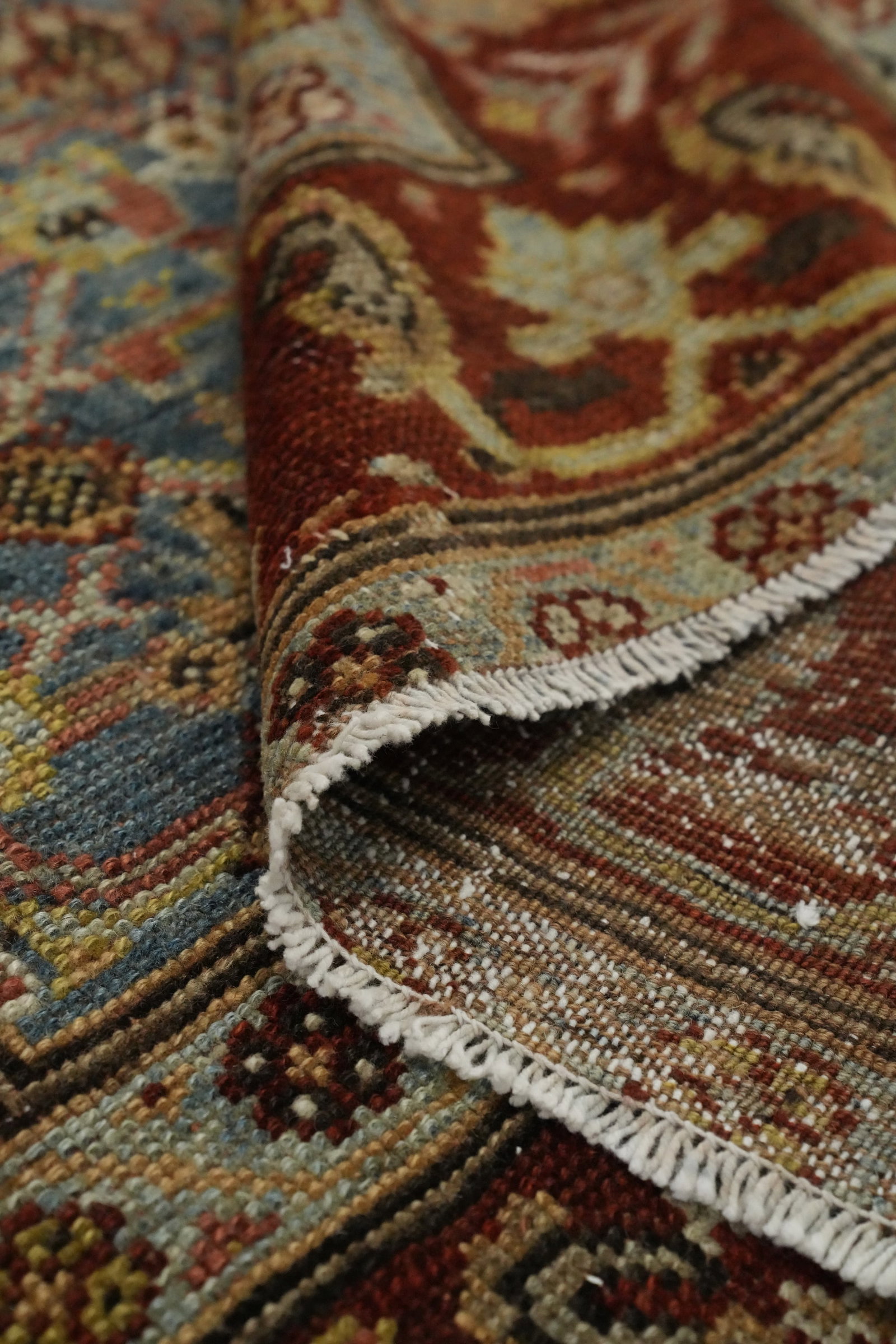 Pre-1900 Vegetable Dye Heriz Bakhshayesh Persian Runner Rug 3x15 - 12