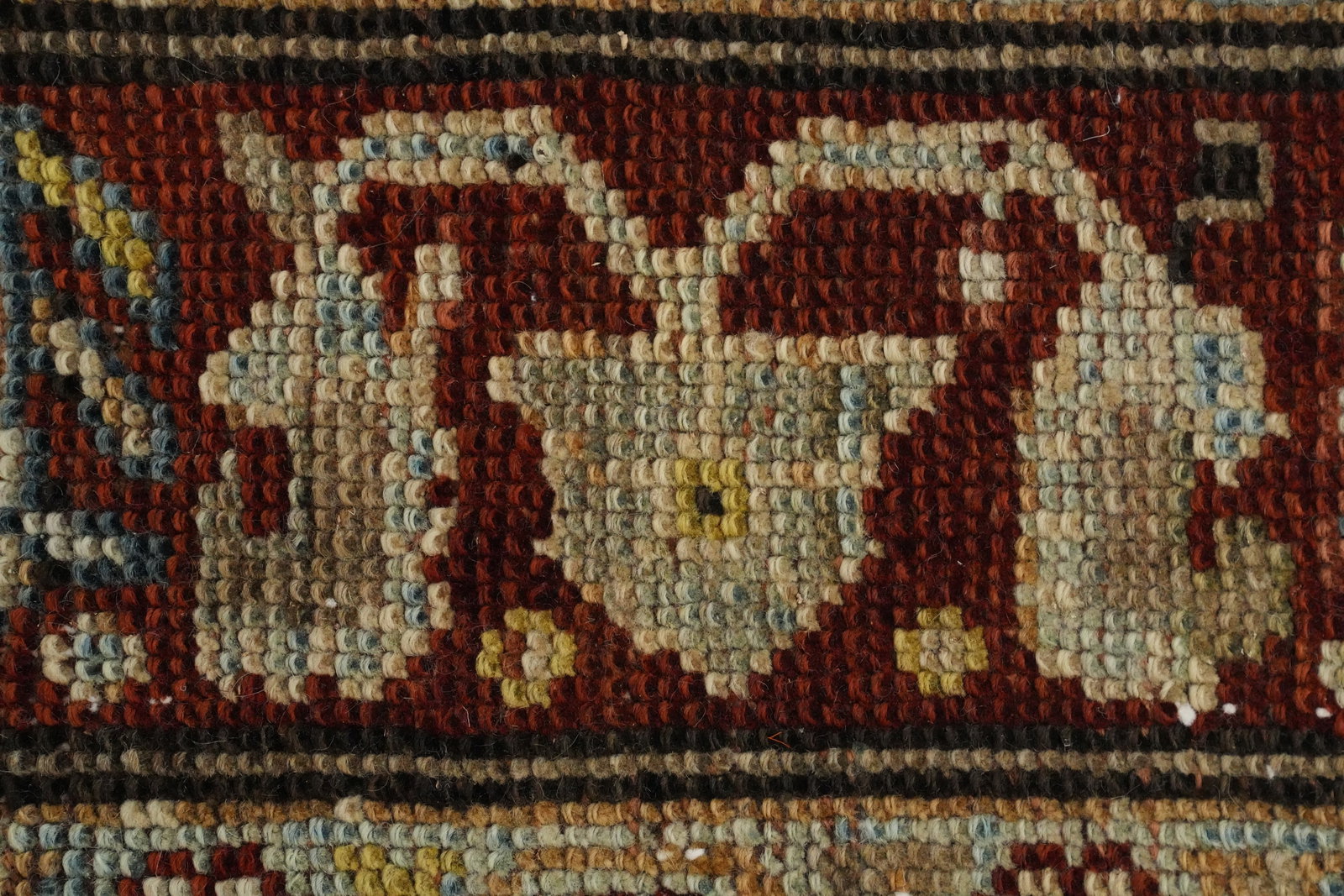 Pre-1900 Vegetable Dye Heriz Bakhshayesh Persian Runner Rug 3x15 - 8