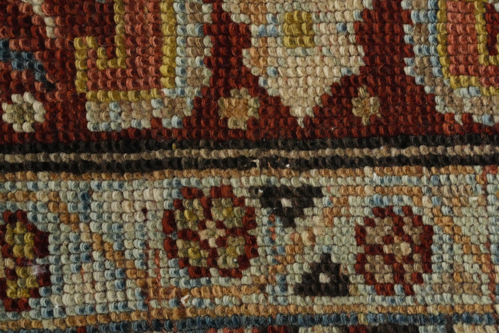 Pre-1900 Vegetable Dye Heriz Bakhshayesh Persian Runner Rug 3x15 - 9