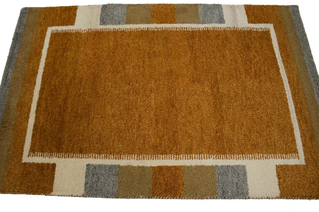 Rust Orange Tribal 4X6 Indo-Gabbeh Oriental Rug - 6