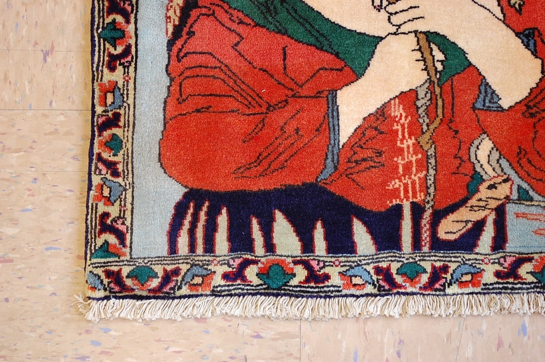 Persian BIJAR PICTORAL RUG 2.1x2.1 - 2