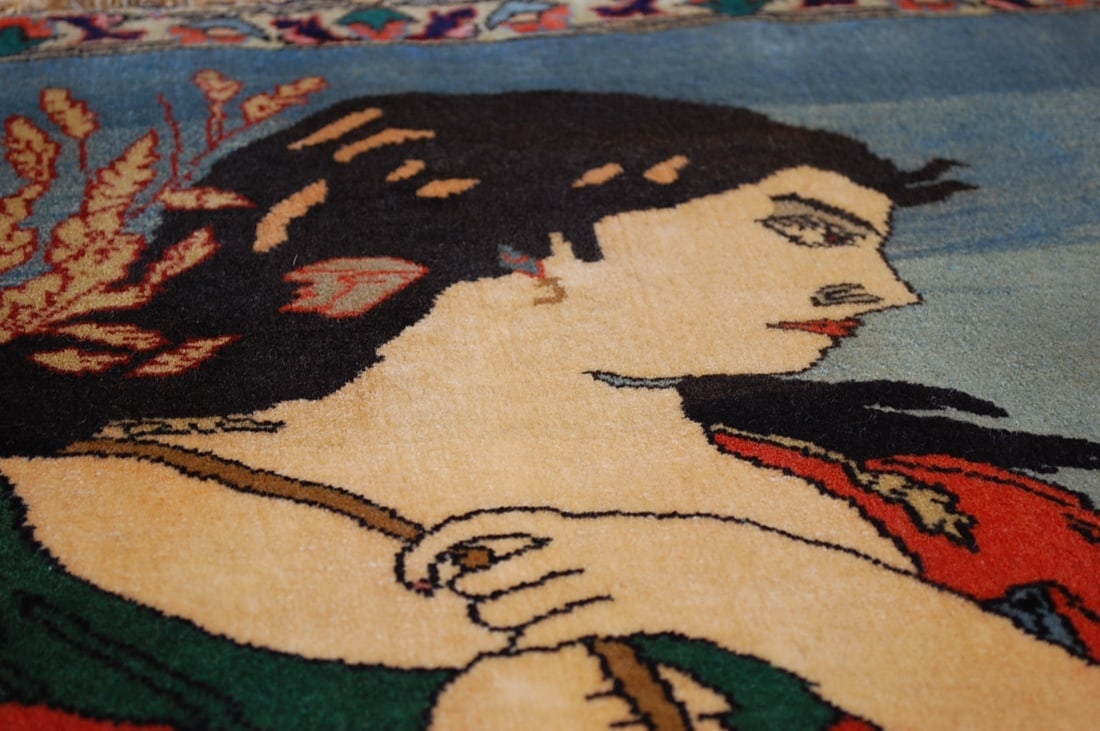 Persian BIJAR PICTORAL RUG 2.1x2.1 - 5