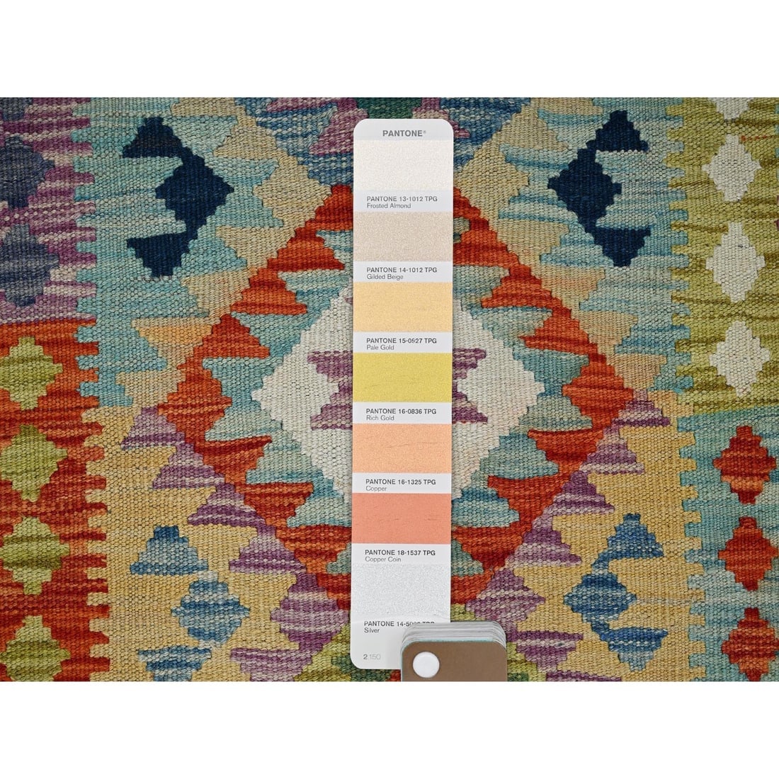 Colorful Afghan Kilim Geometric Flat Weave Hand Woven Wool Runner Rug - 4