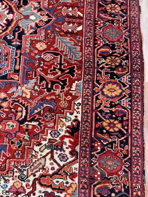 Antique persian Heriz Rug-5017 - 5