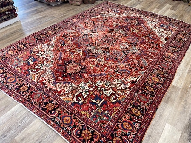 Antique persian Heriz Rug-5017 - 6