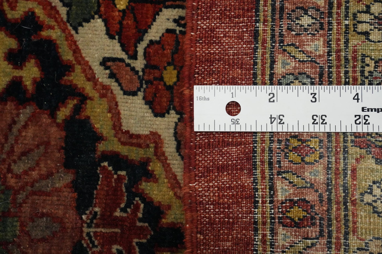 Vegetable Dye Antique Sultanabad Persian Rug 5x6 - 17