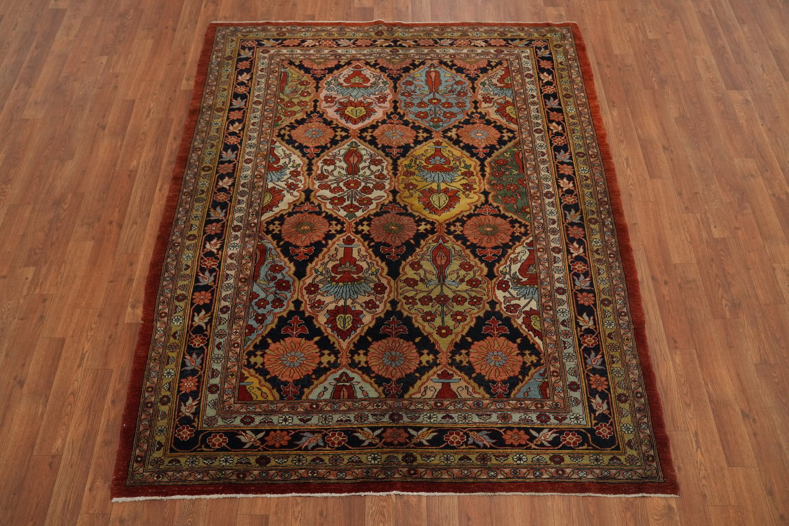 Vegetable Dye Antique Sultanabad Persian Rug 5x6 - 2
