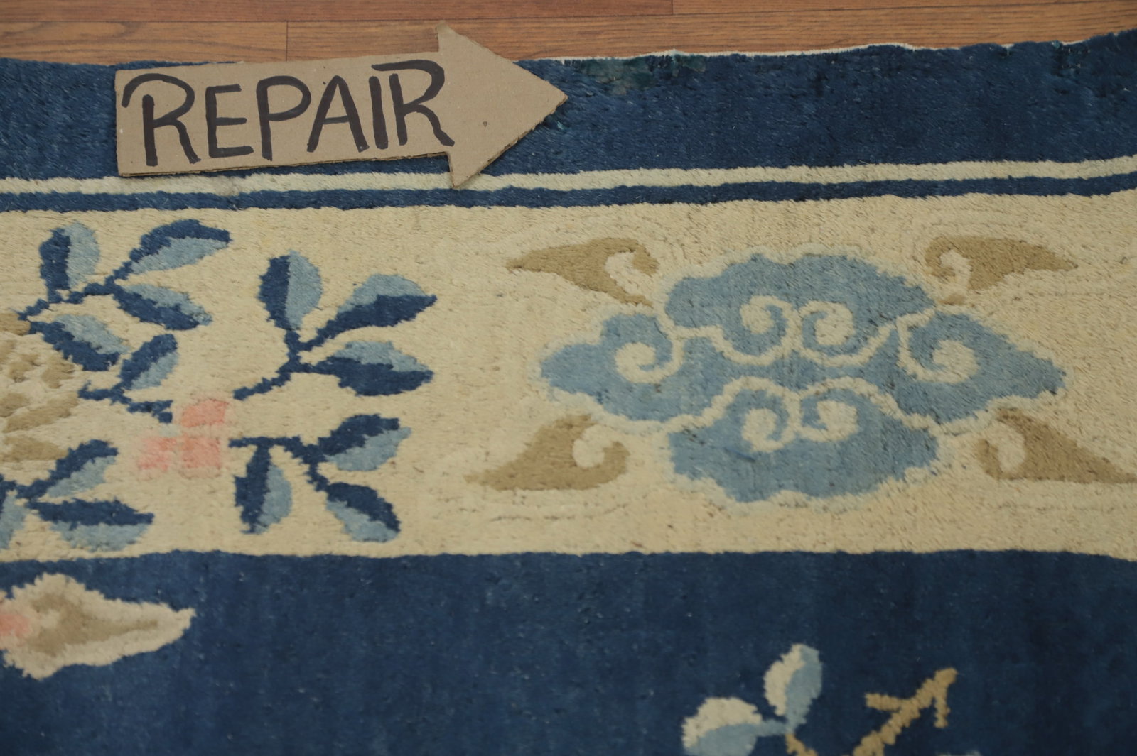 Antique Vegetable Dye Art Deco Chinese Area Rug 6x9 - 15