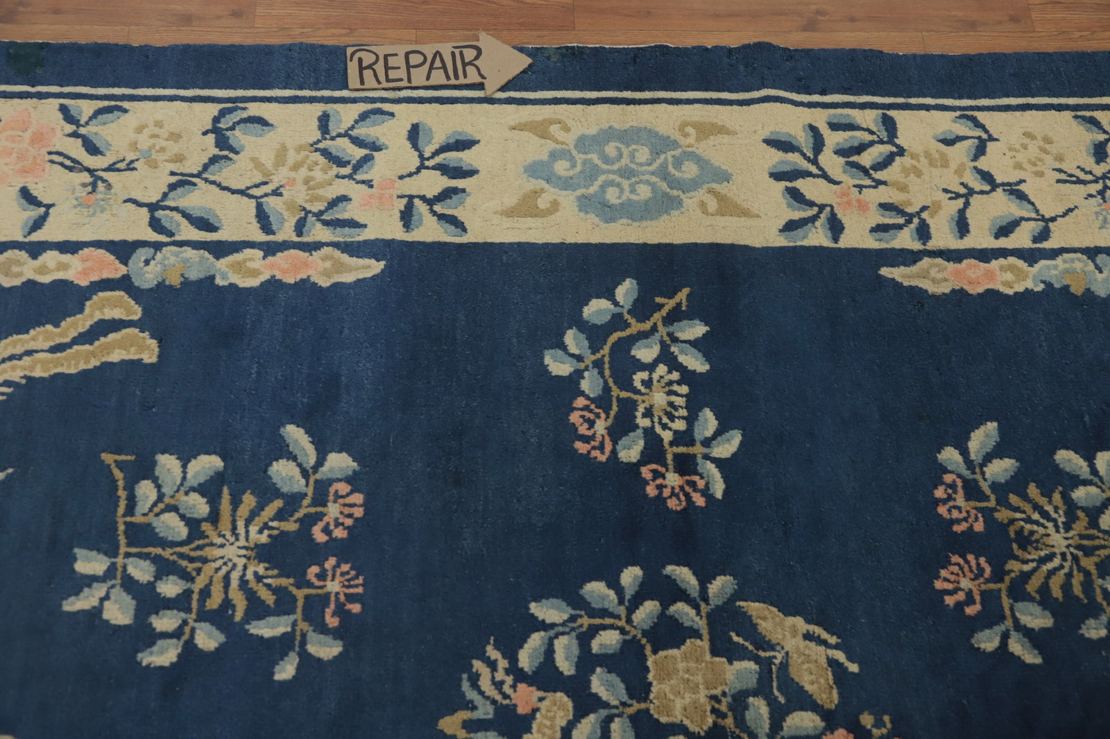Antique Vegetable Dye Art Deco Chinese Area Rug 6x9 - 16