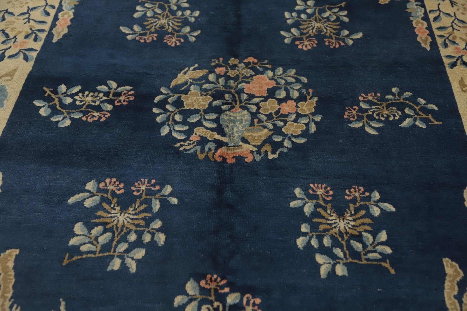 Antique Vegetable Dye Art Deco Chinese Area Rug 6x9 - 5