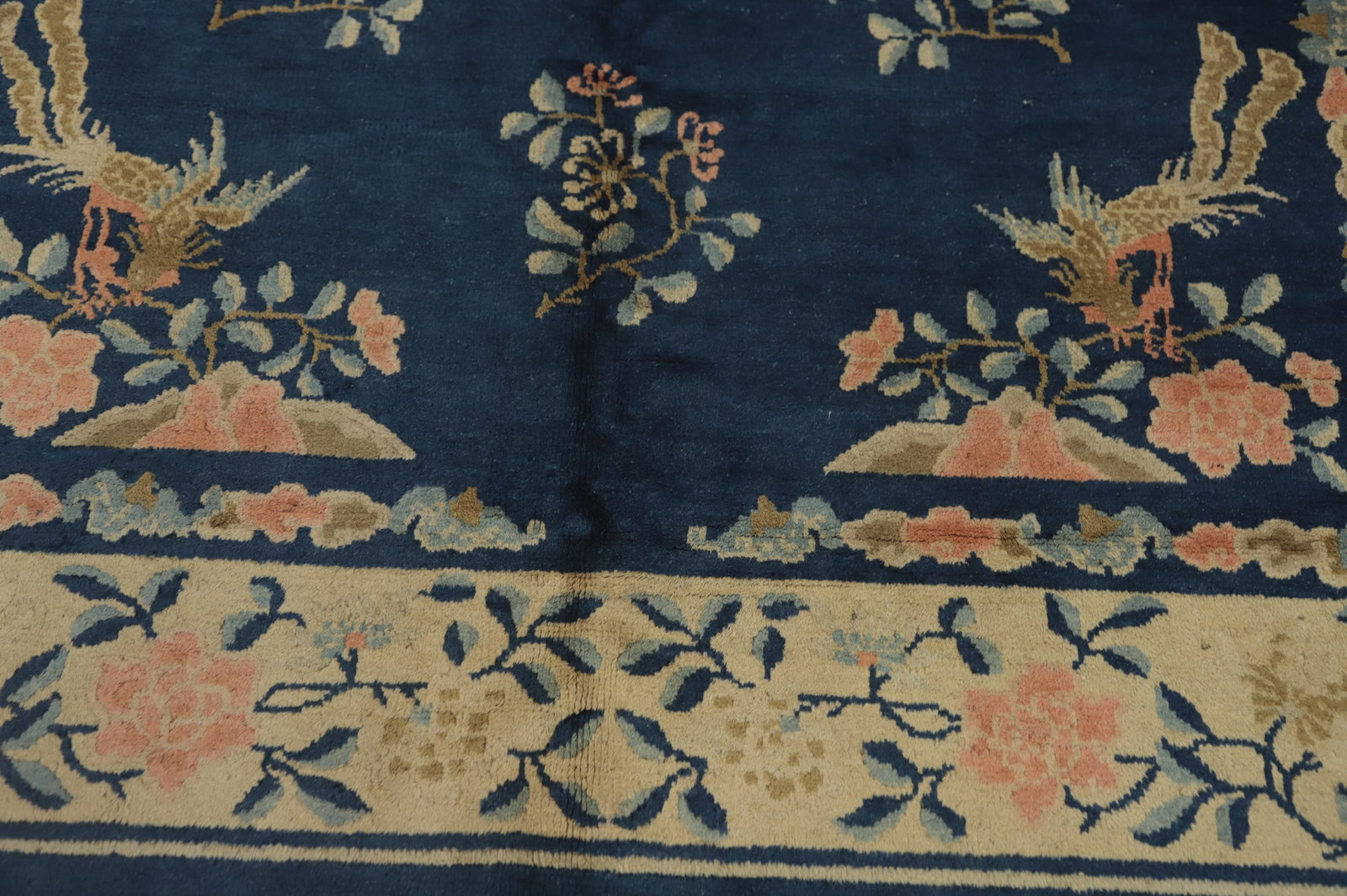 Antique Vegetable Dye Art Deco Chinese Area Rug 6x9 - 6