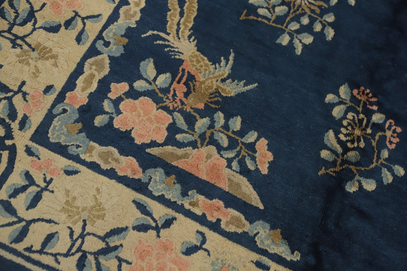 Antique Vegetable Dye Art Deco Chinese Area Rug 6x9 - 7