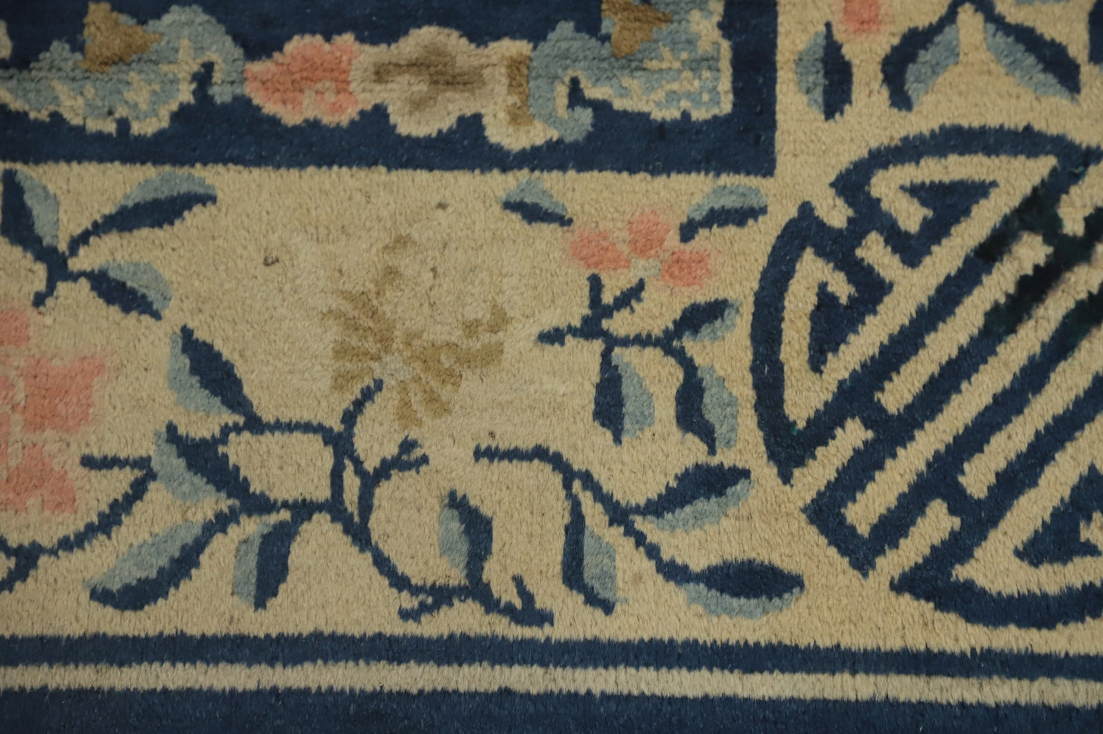 Antique Vegetable Dye Art Deco Chinese Area Rug 6x9 - 9