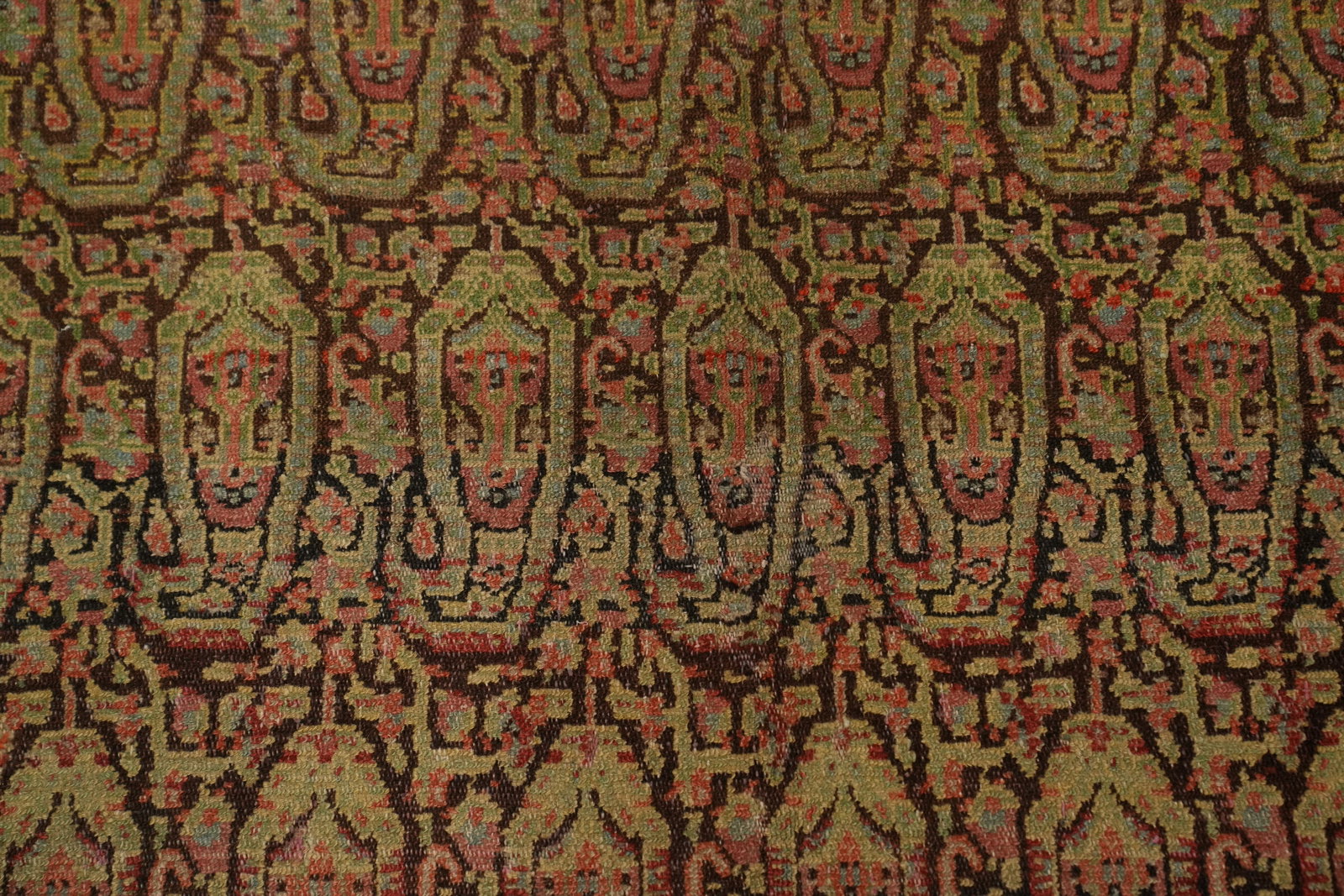 Pre-1900 Antique Vegetable Dye Wool Senneh Persian Rug 4x6 - 5