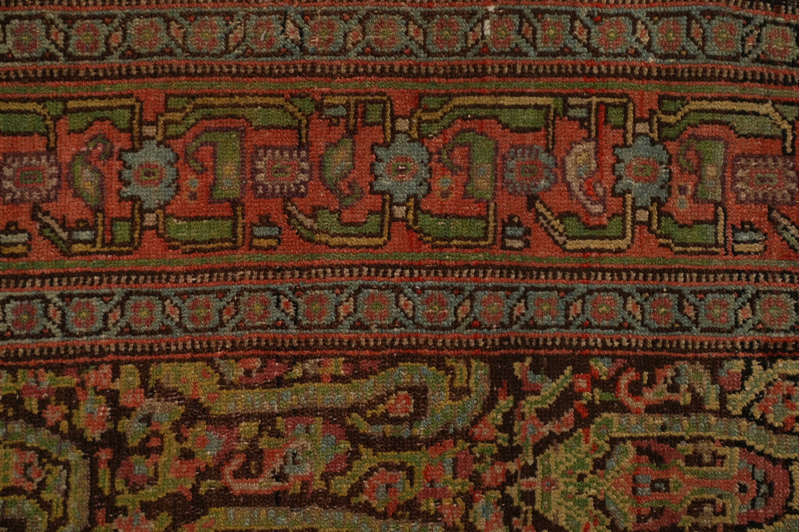 Pre-1900 Antique Vegetable Dye Wool Senneh Persian Rug 4x6 - 6