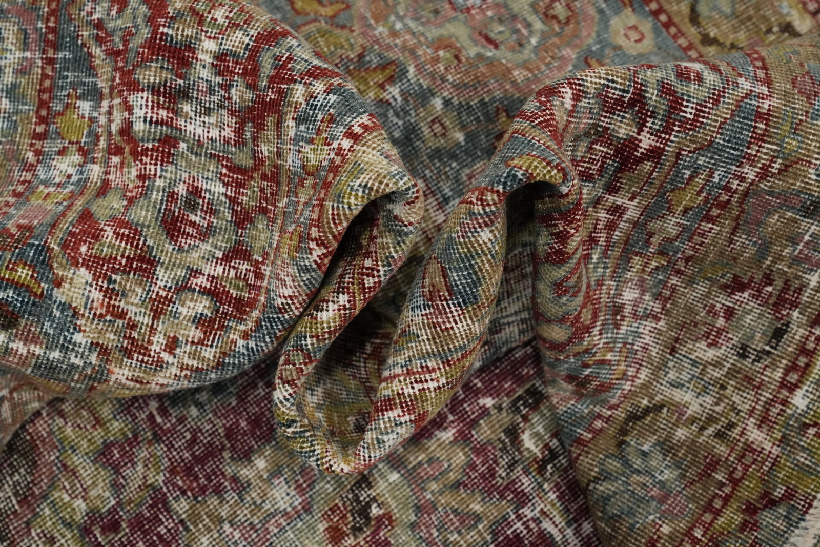 Antique Vegetable Dye Tabriz Persian Large Rug 11x14 - 17