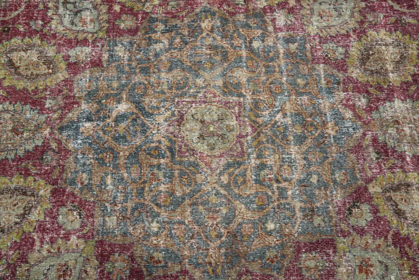 Antique Vegetable Dye Tabriz Persian Large Rug 11x14 - 5