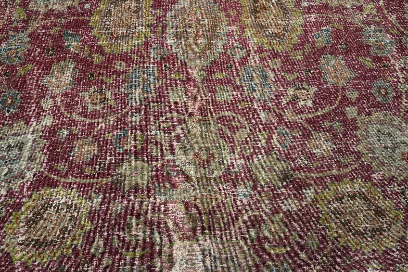 Antique Vegetable Dye Tabriz Persian Large Rug 11x14 - 6