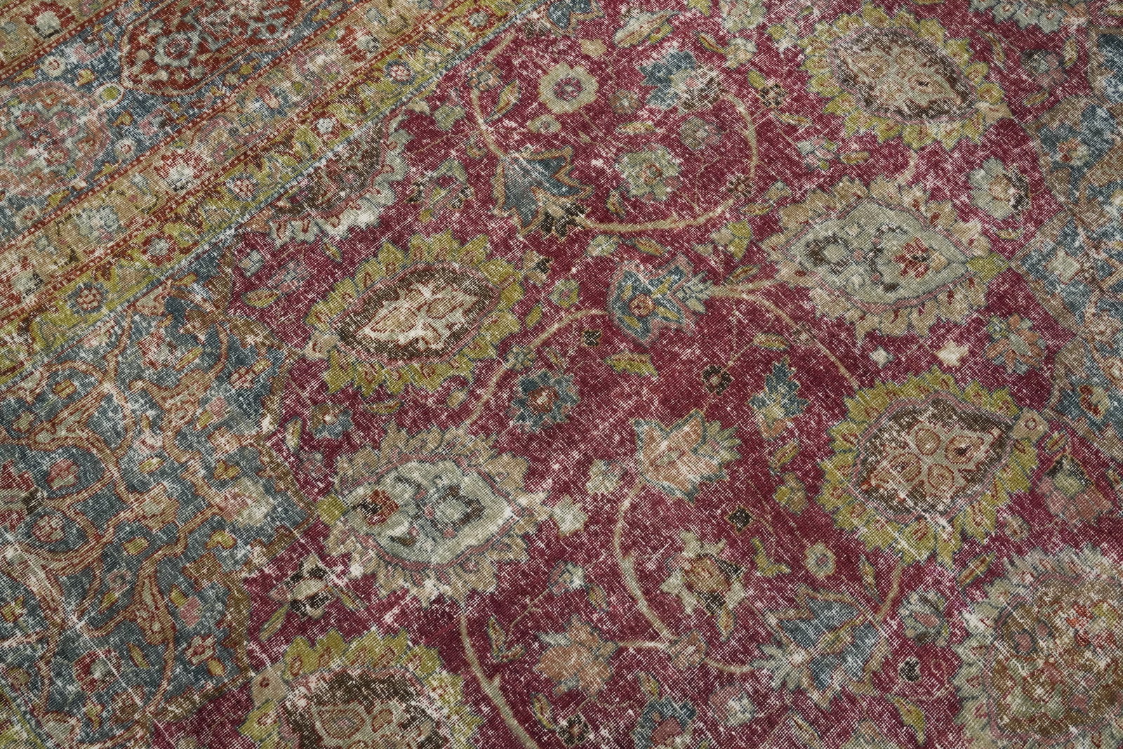 Antique Vegetable Dye Tabriz Persian Large Rug 11x14 - 7