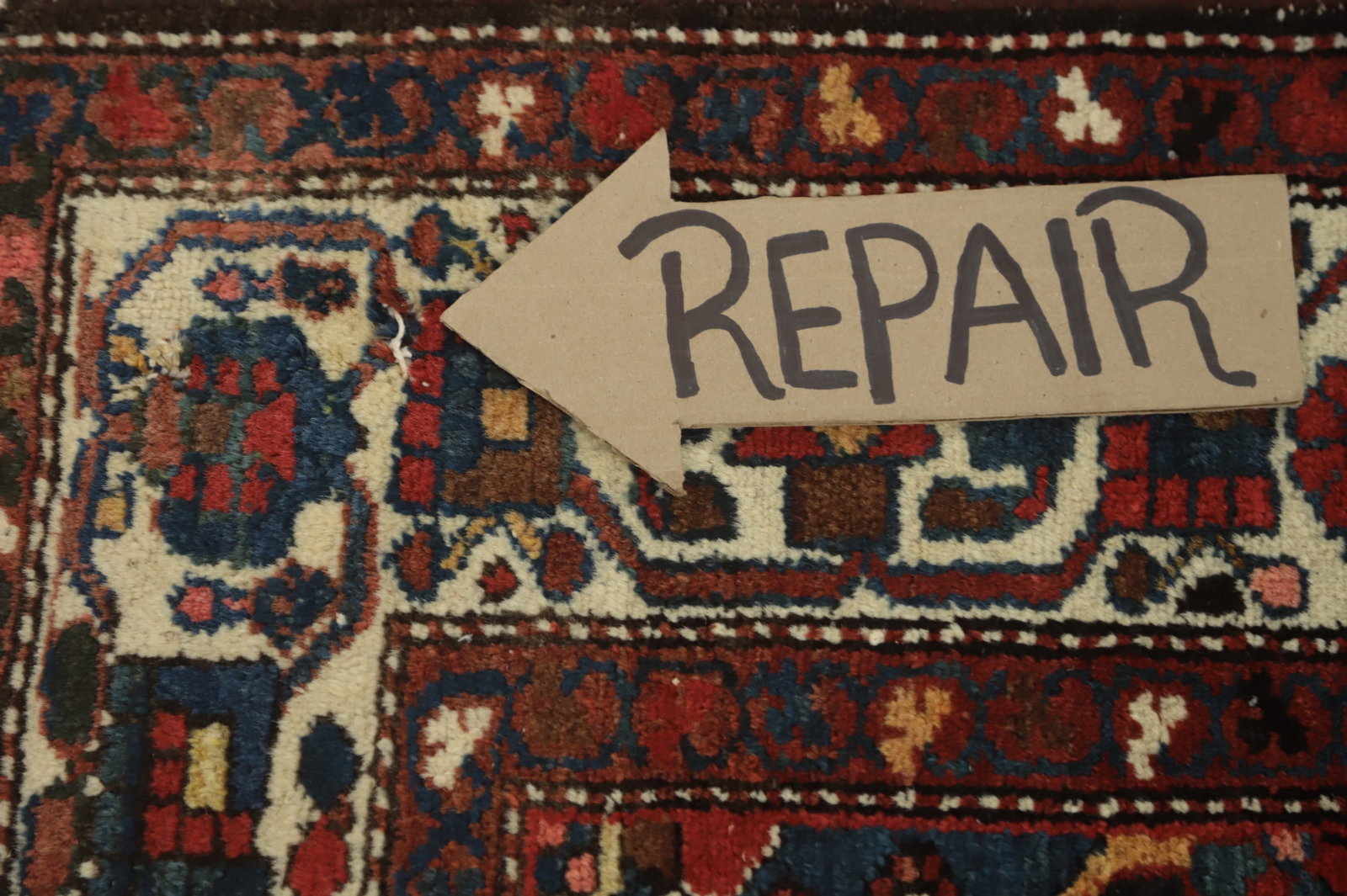 Antique Vegetable Dye Bakhtiari Persian Rug 5x6 - 11