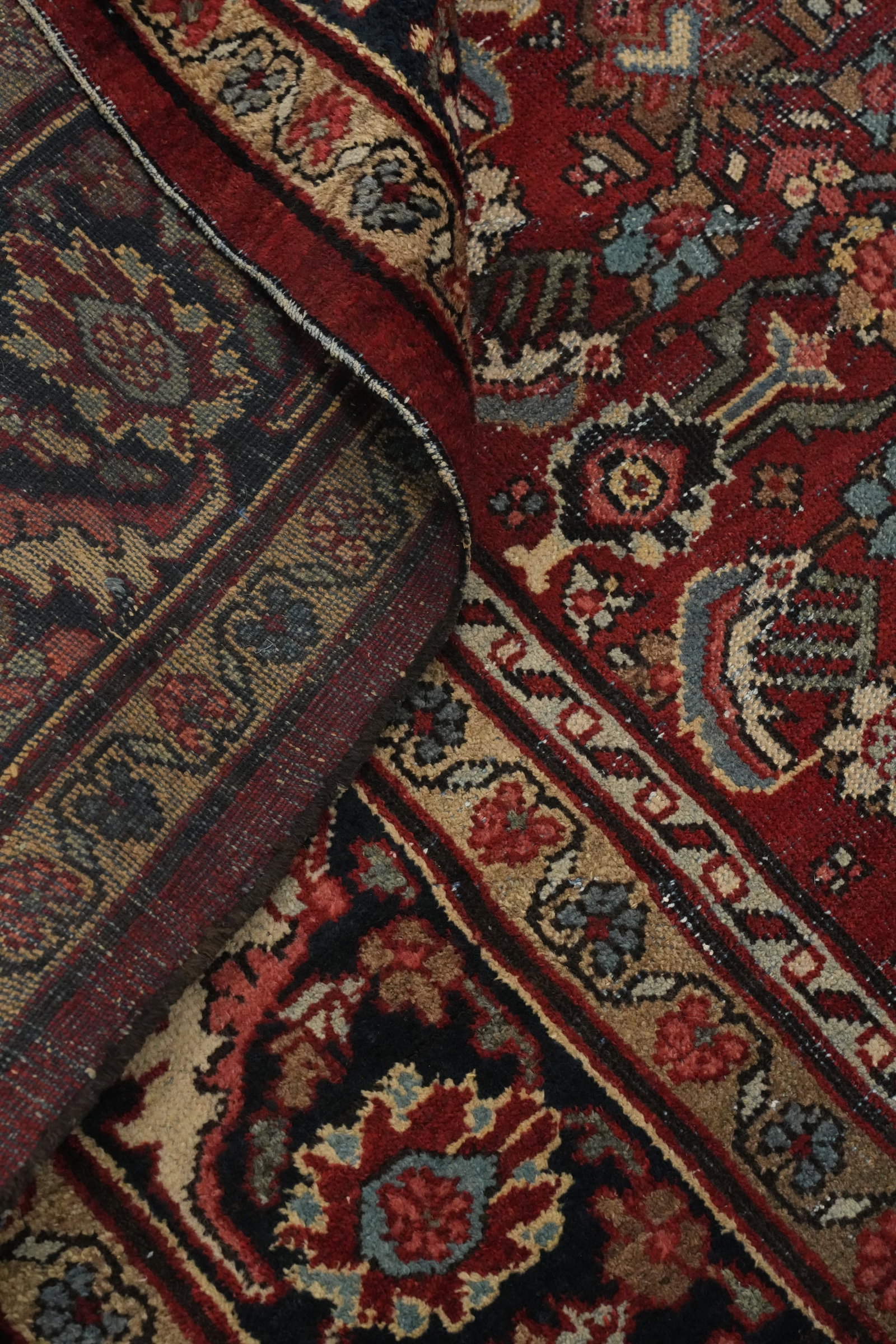 Antique Vegetable Dye Mahal Persian Area Rug 9x12 - 13