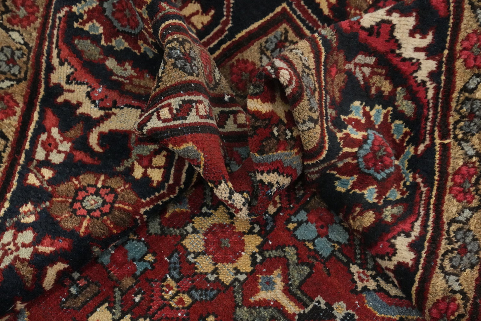 Antique Vegetable Dye Mahal Persian Area Rug 9x12 - 14