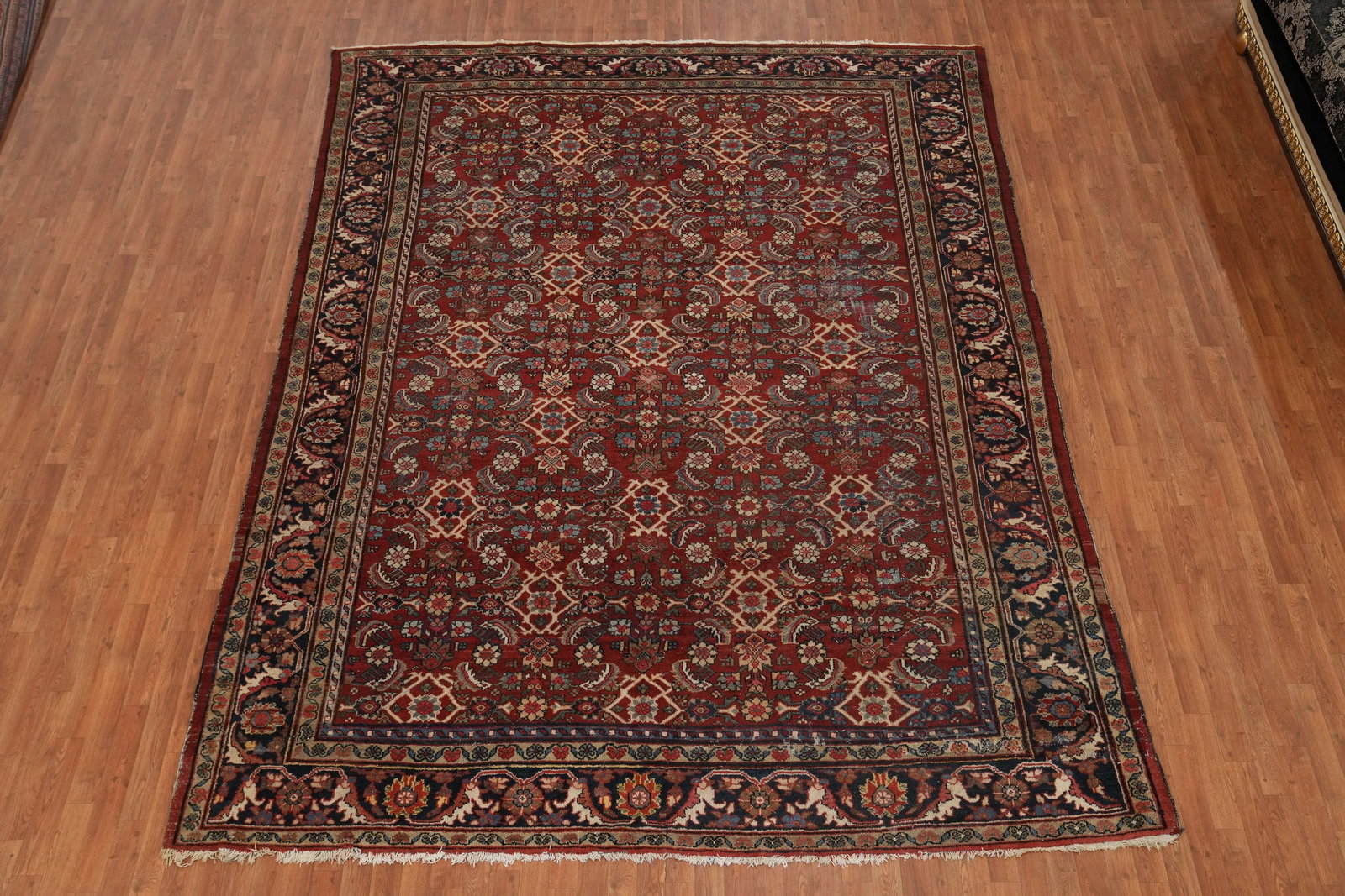 Antique Vegetable Dye Mahal Persian Area Rug 9x12 - 2