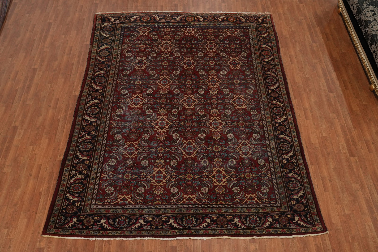 Antique Vegetable Dye Mahal Persian Area Rug 9x12 - 4